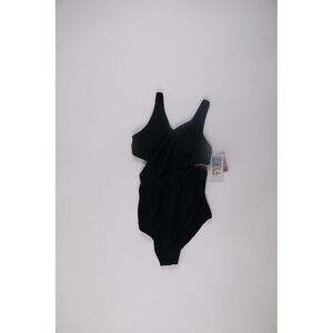 Jovan One Piece Swimsuit Crisscross Cutout L Black UPF 50 Beachwear